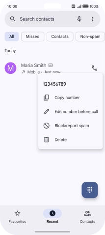 Press Block/report spam.