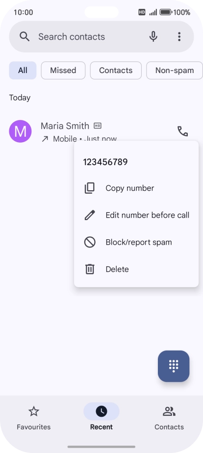 Press Block/report spam.