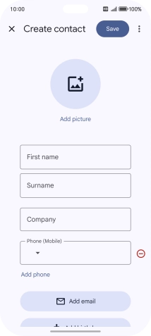 Press First name and key in the required first name.