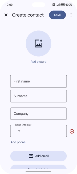 Press First name and key in the required first name.