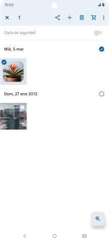 Pulsa las fotografías o los vídeos deseados para seleccionarlos.