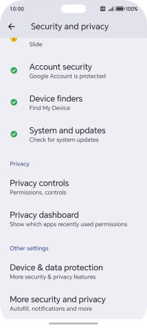 Press Privacy controls.