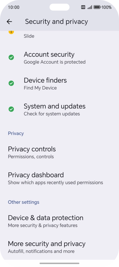 Press Privacy controls.