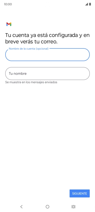 Pulsa Tu nombre e introduce el nombre del remitente.