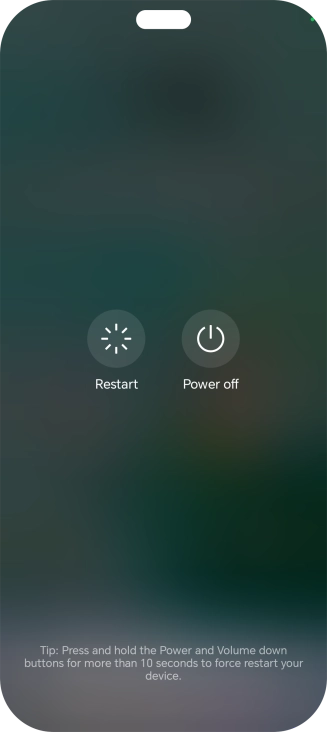 Press Power off.