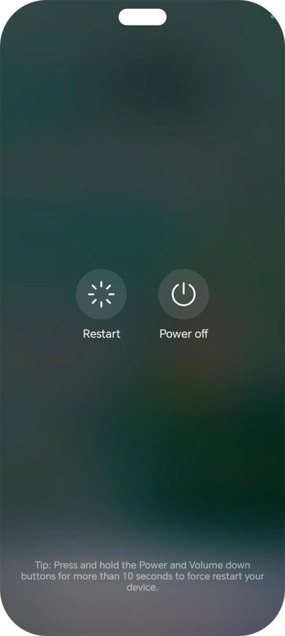 Press Power off.