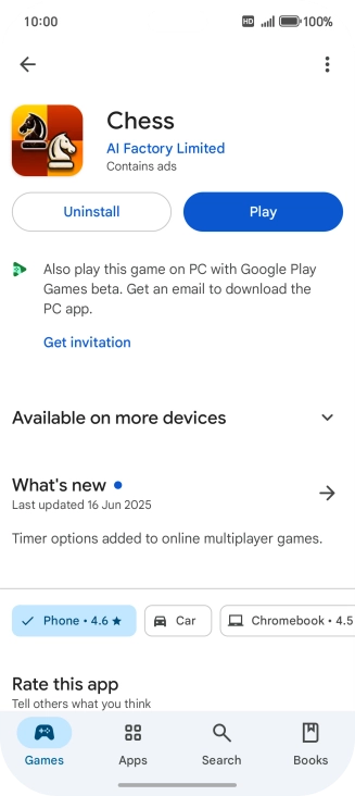 Press Uninstall.