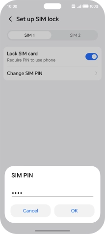 Key in the new PIN again and press OK.