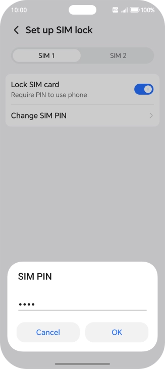 Key in the new PIN again and press OK.