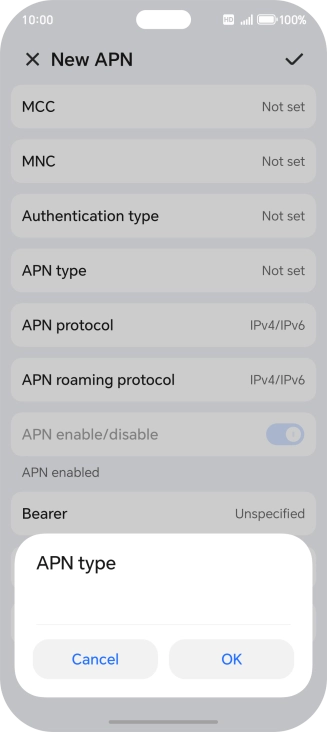 Key in mms and press OK.
