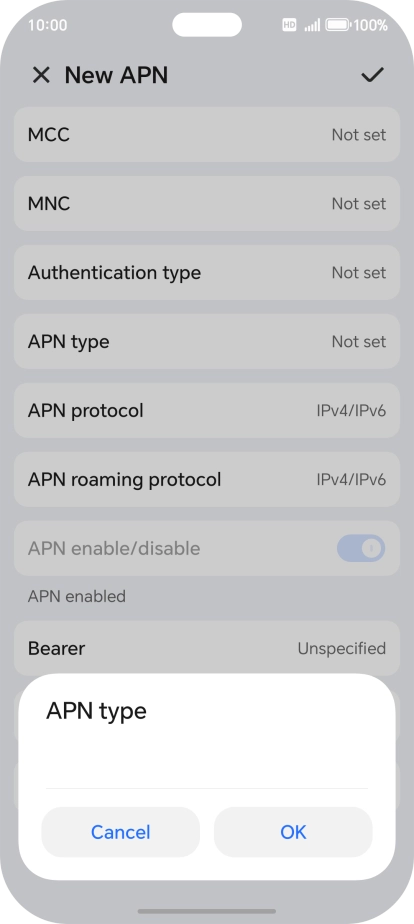 Key in mms and press OK.