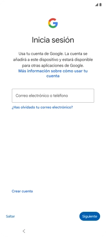 Sigue las indicaciones de la pantalla para terminar la activación.