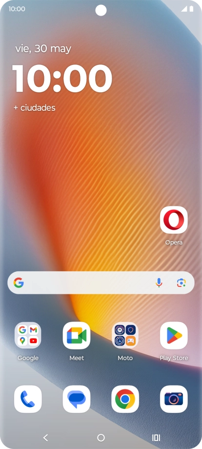Desliza dos dedos hacia abajo desde la parte superior de la pantalla.