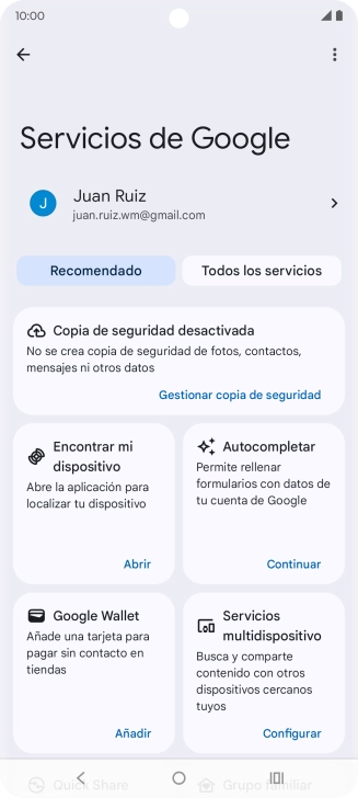 Pulsa Encontrar mi dispositivo.