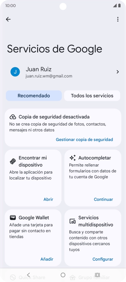 Pulsa Encontrar mi dispositivo.