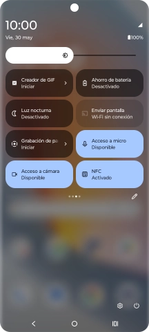 Pulsa el icono de modo de ahorro de energía para activar o desactivar la función.