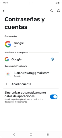 Pulsa Añadir cuenta.