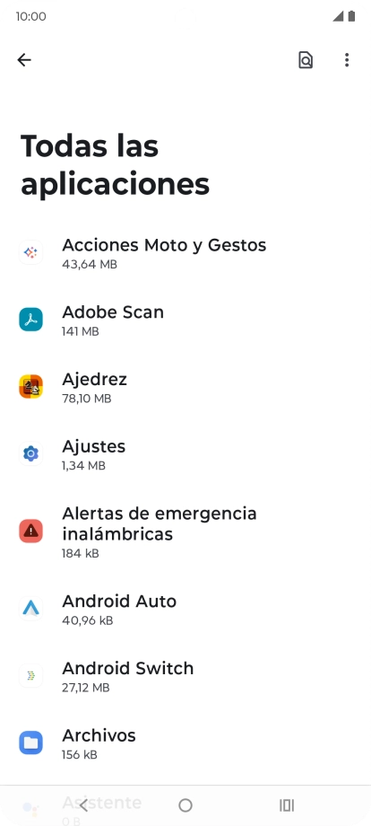 Pulsa la app deseada.