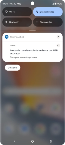 Pulsa Toca para ver más opciones.