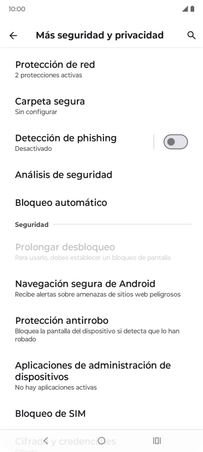 Pulsa Bloqueo de SIM.