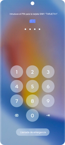Si lo solicita el teléfono, introduce el código PIN y pulsa la flecha hacia la derecha.