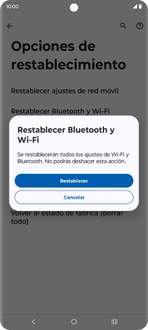 Pulsa Restablecer.