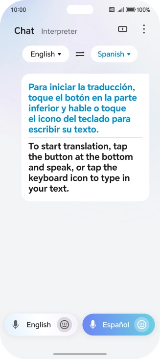 Follow the instructions on the screen to select the required language settings and use the function.