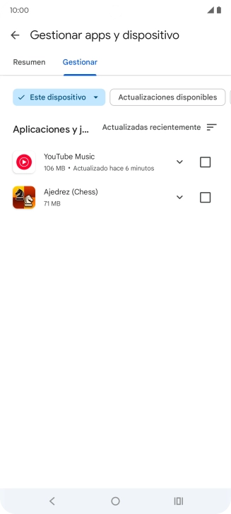 Pulsa la app deseada.