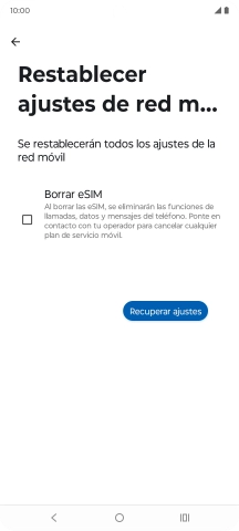 Pulsa Recuperar ajustes.