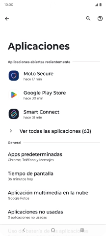 Pulsa Ver todas las aplicaciones (X).