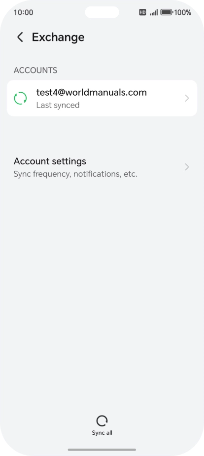 Press Account settings.