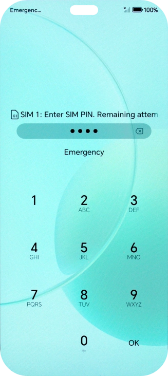 If you're asked to key in your PIN, do so and press OK.