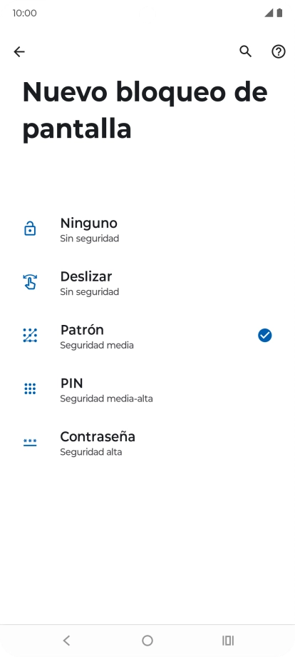 Pulsa Ninguno.
