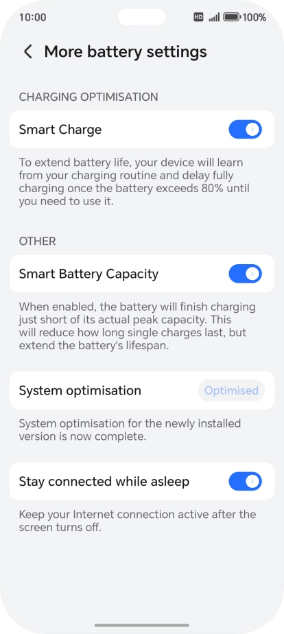Press the indicator next to 