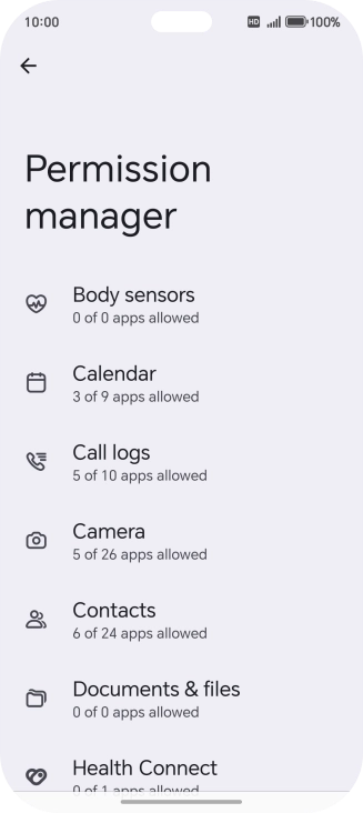 Press the required phone function.