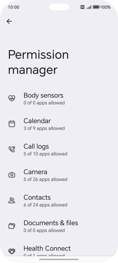 Press the required phone function.