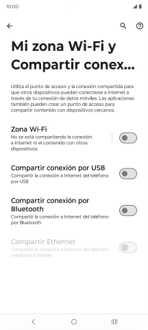 Pulsa Zona Wi-Fi.