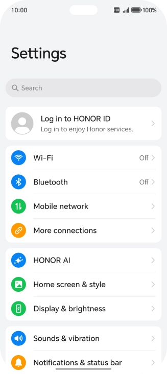 Press Mobile network.