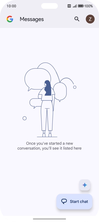 Press the profile icon.