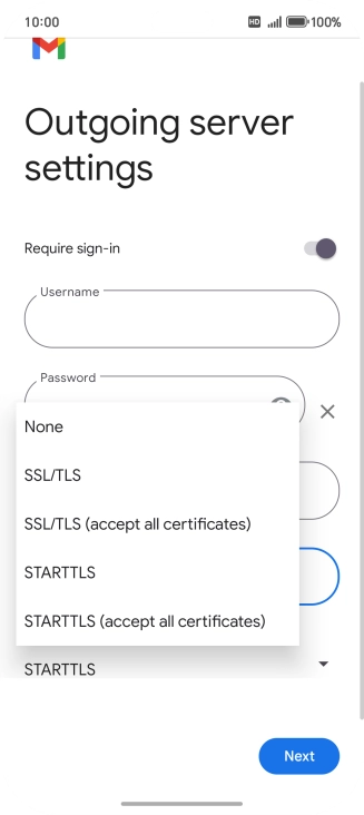 Press SSL/TLS.