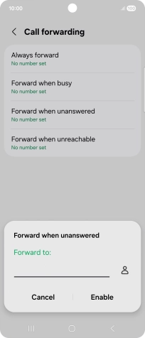 Key in +447836121121 and press Enable.