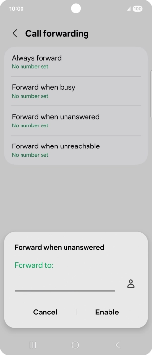 Key in +447836121121 and press Enable.