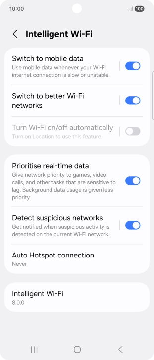 Press the indicator next to 