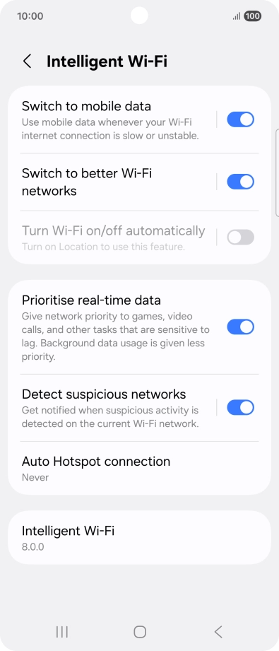Press the indicator next to 