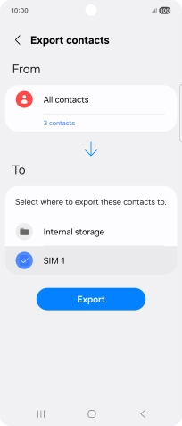 Press Export.