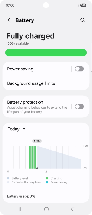 Press Battery protection.