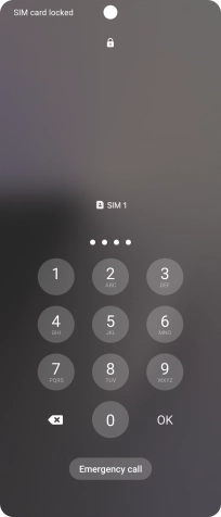 If your SIM is locked, key in your PIN and press OK.