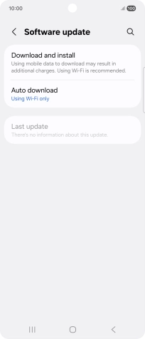 Press Download and install. If a new software version is available, it's displayed. Follow the instructions on the screen to update the phone software.