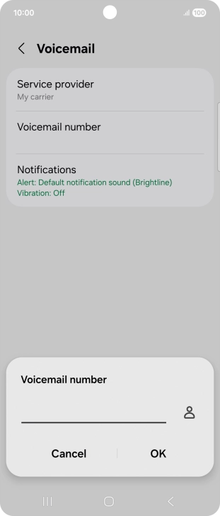 Key in +447836121121 and press OK.