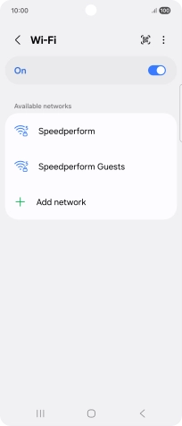 Press the menu icon.